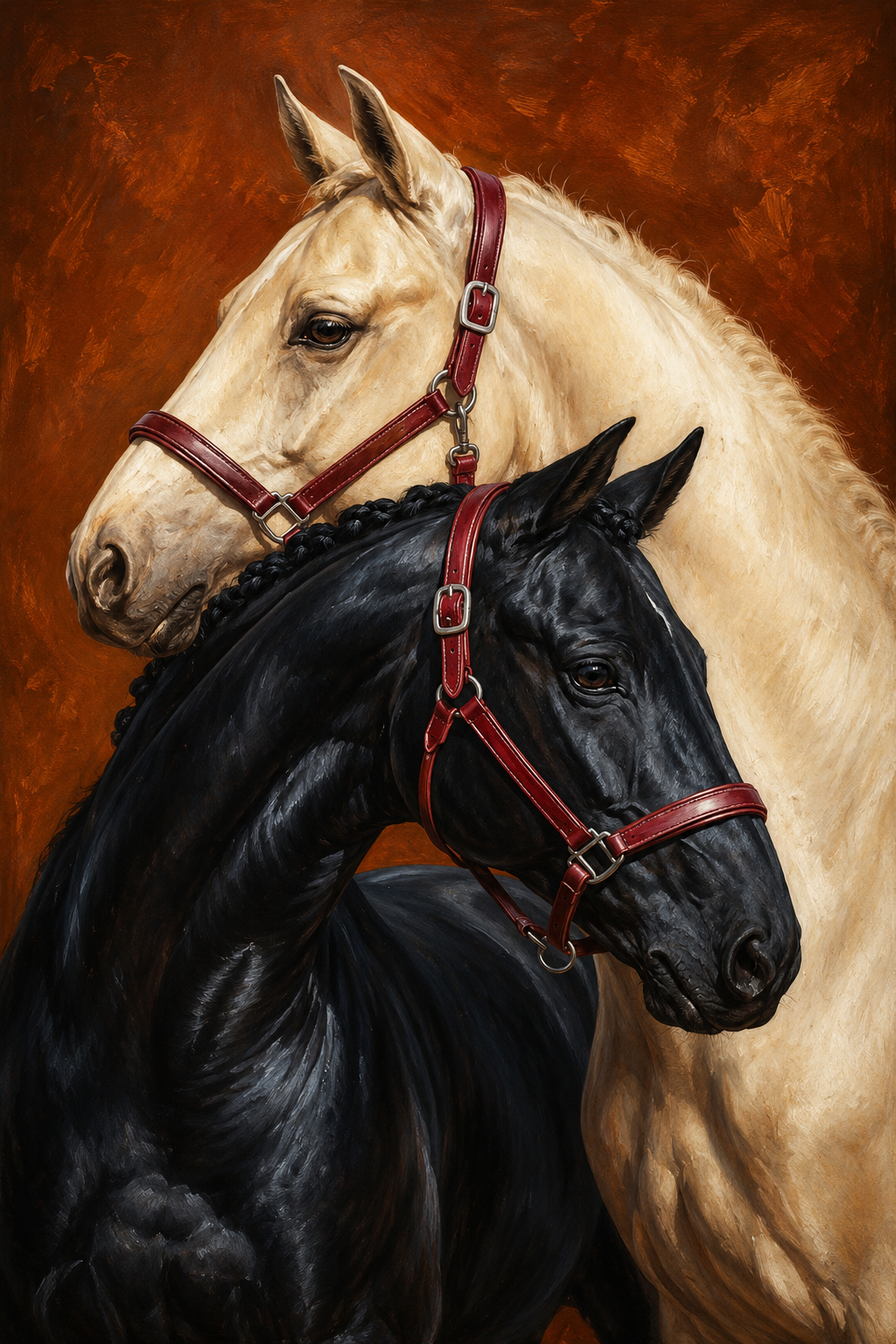 Dual Majesty | Premium Equestrian Wall Art
