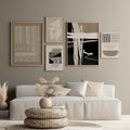 Modern Minimalist Abstract Art Wall Frame Set of 5