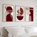 Modern Geometric Triptych Wall Art set of 3