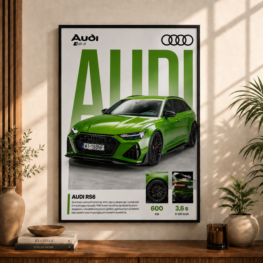 RS6 Green Machine | Premium Car Wall Art