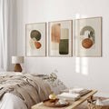 Boho Botanical Abstract Wall Art Set