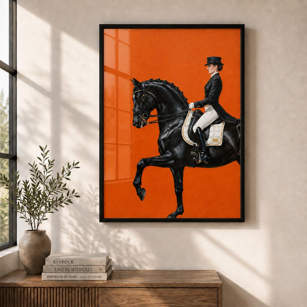 Dressage in Vermillion™ | Ultra-HD Printed Artwork