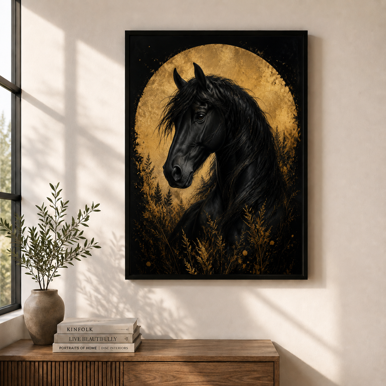 Midnight Sovereign | Premium Equestrian Wall Art