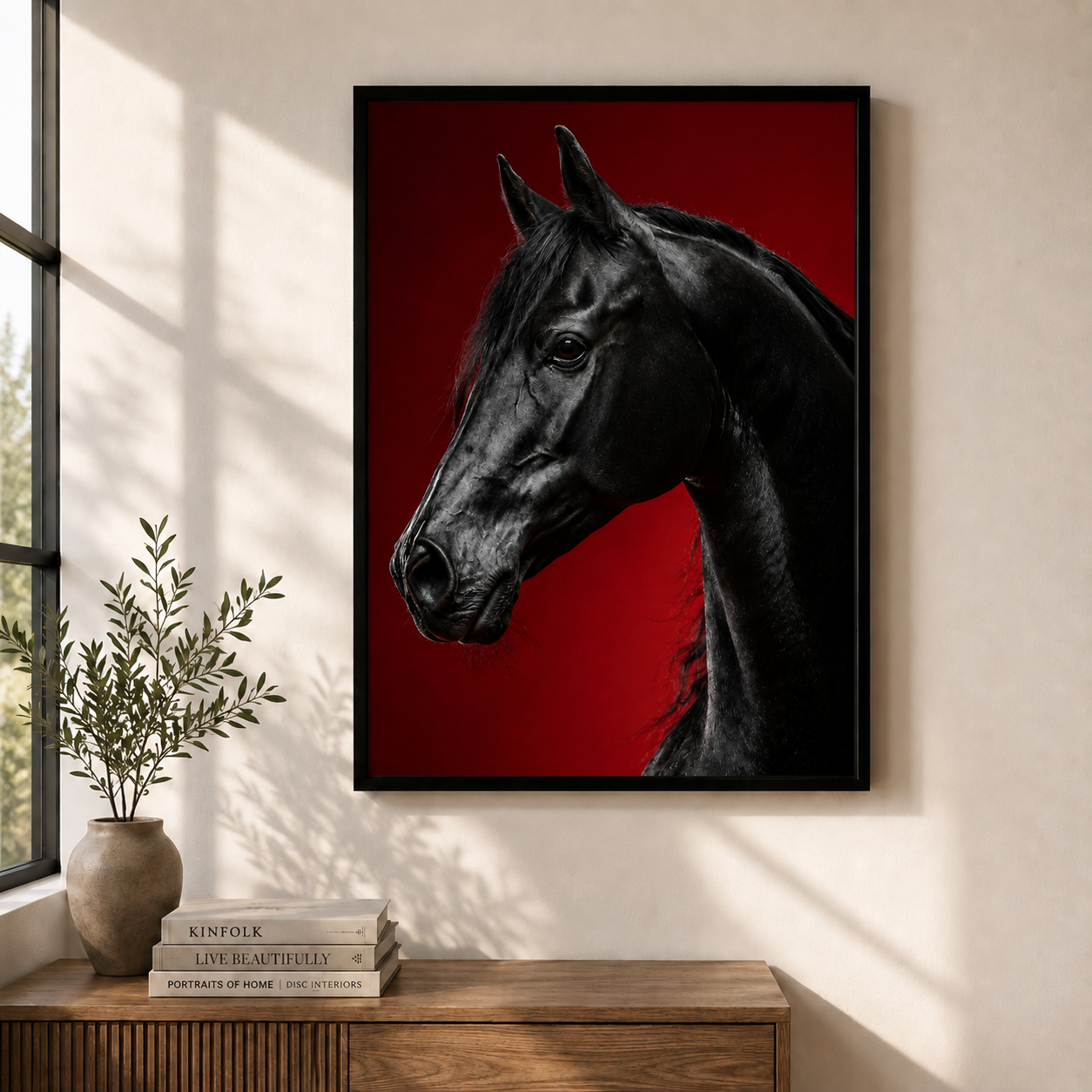 Crimson Prestige | Premium Equestrian Wall Art
