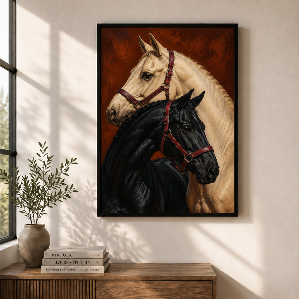 Dual Majesty | Premium Equestrian Wall Art