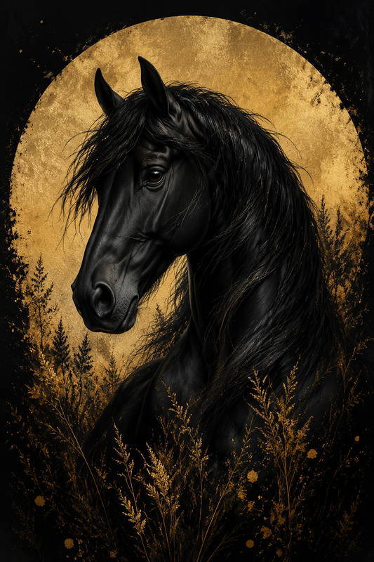 Midnight Sovereign | Premium Equestrian Wall Art