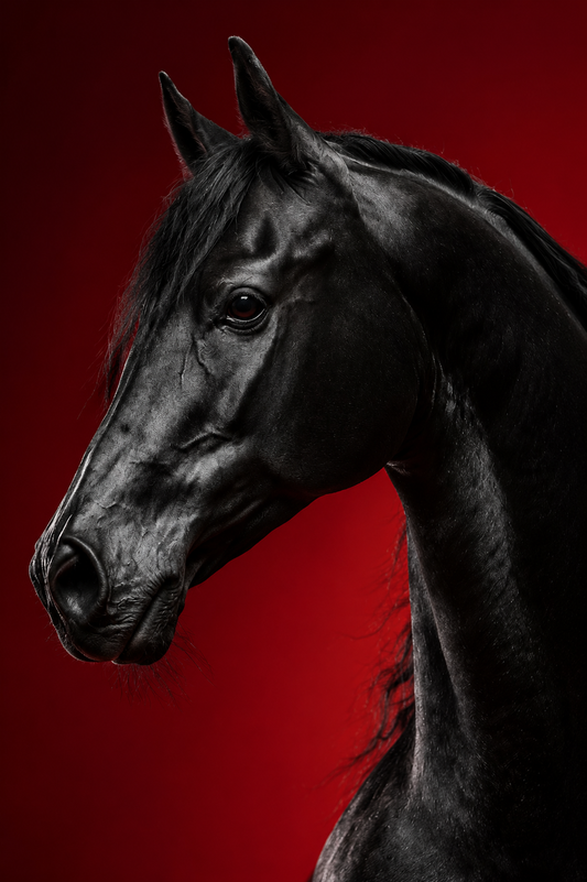 Crimson Prestige | Premium Equestrian Wall Art