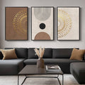 3-Piece Boho Neutral Abstract Wall Art