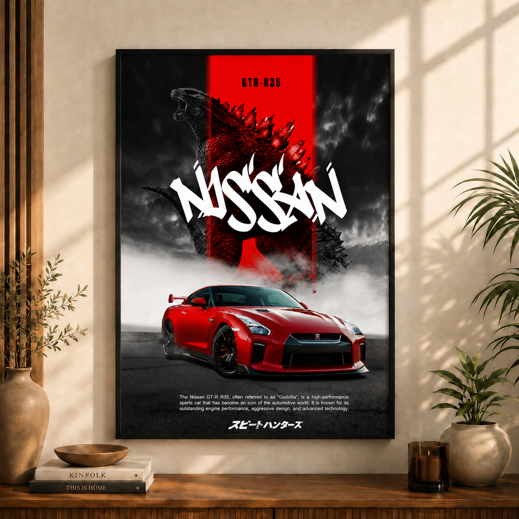 Nissan GTR Godzilla | Premium JDM Wall Art