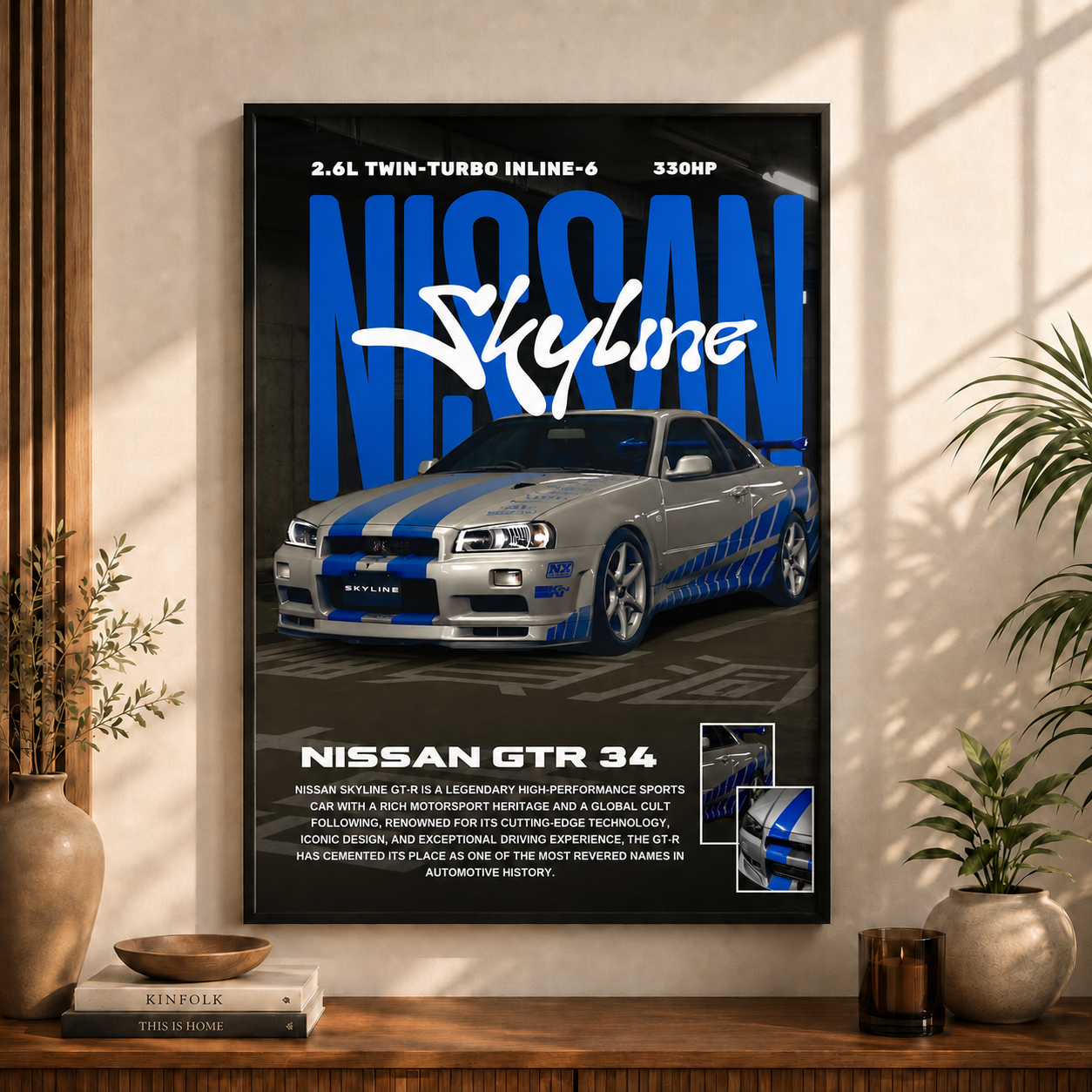 Nissan Skyline GT-R 34 | Premium JDM Wall Art