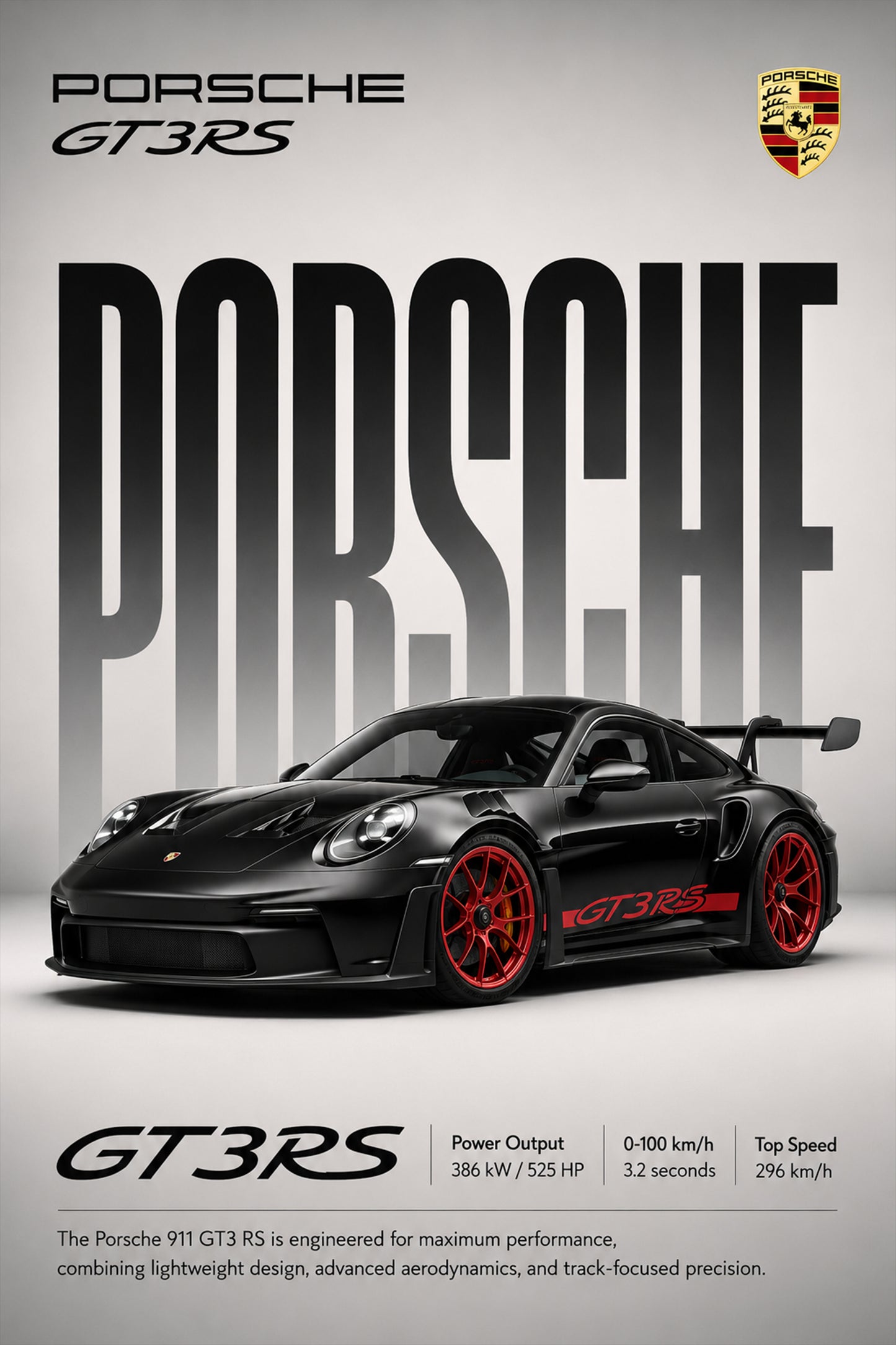 Porsche GT3 RS | Performance Edition Framed Wall Art