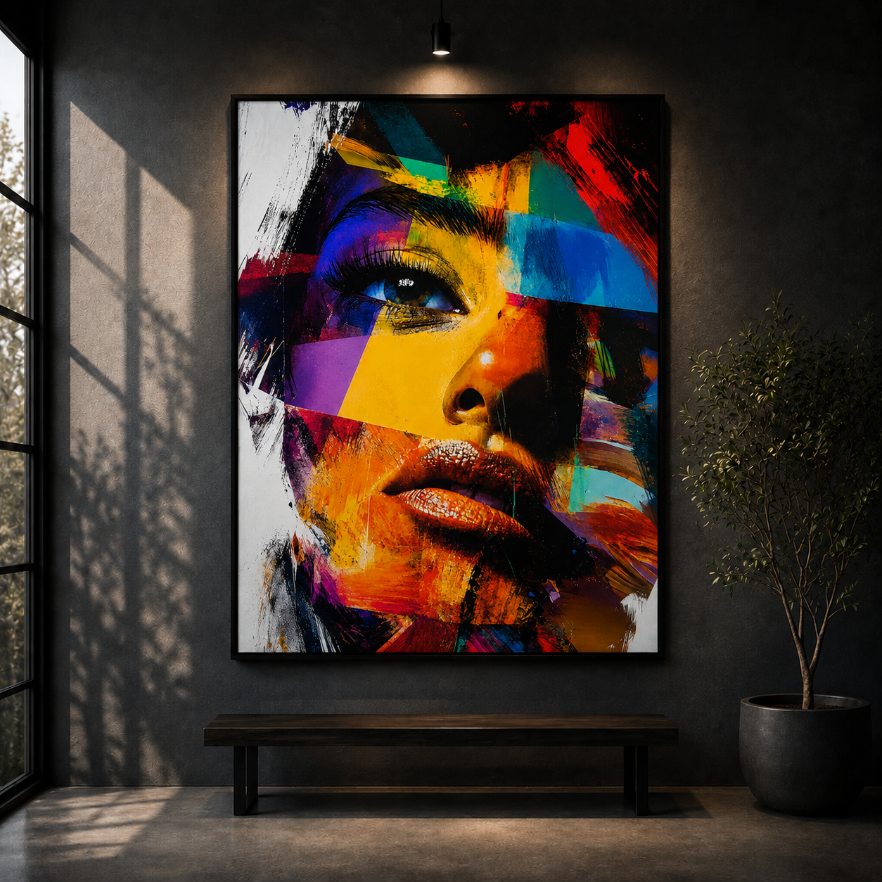 Color Rush | Vibrant Abstract Portrait Wall Art