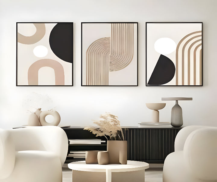 Modern Minimalist Abstract Wall Art (Set of 3)