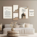 Islamic Couple with Calligraphy Wall Frame Set of 5