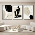 Nordic Style Abstract Line Art Frames - Set of 3