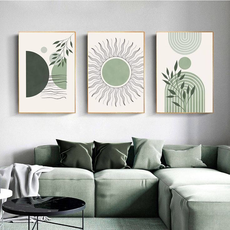 Living Room Wall Art Set of 3 | Premium Home Decor