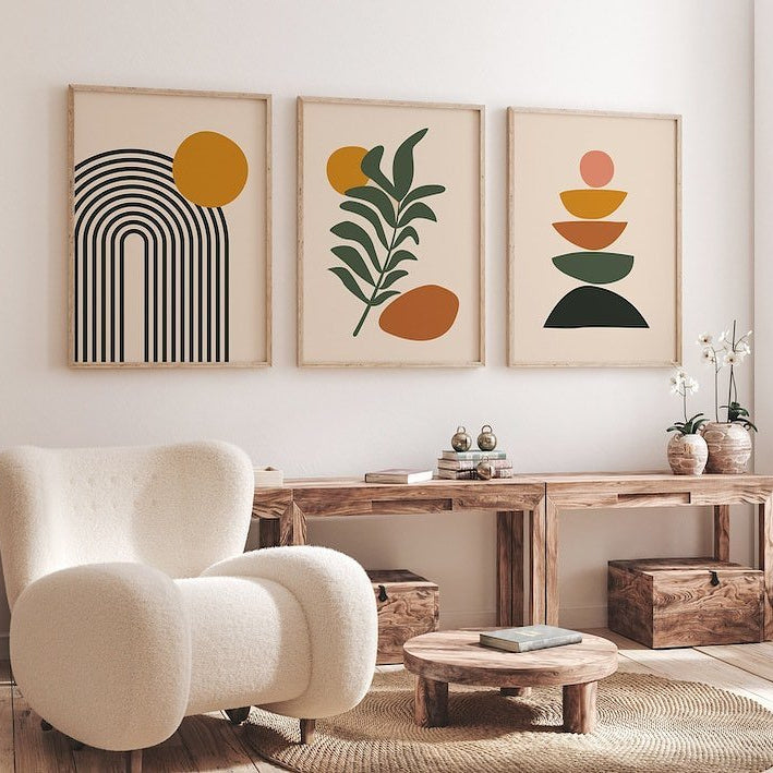Minimal Bright Wall Art | Elegant Room Decor Frame
